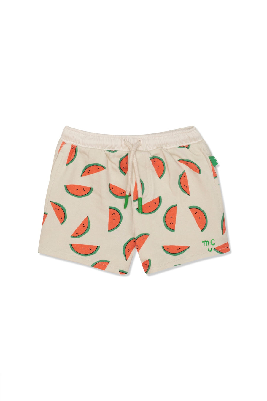 Watermelon Cropped Girl Shorts Natural