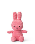 Peluche Miffy Bon Ton Toys velours cotele rose bubblegum 23 cm