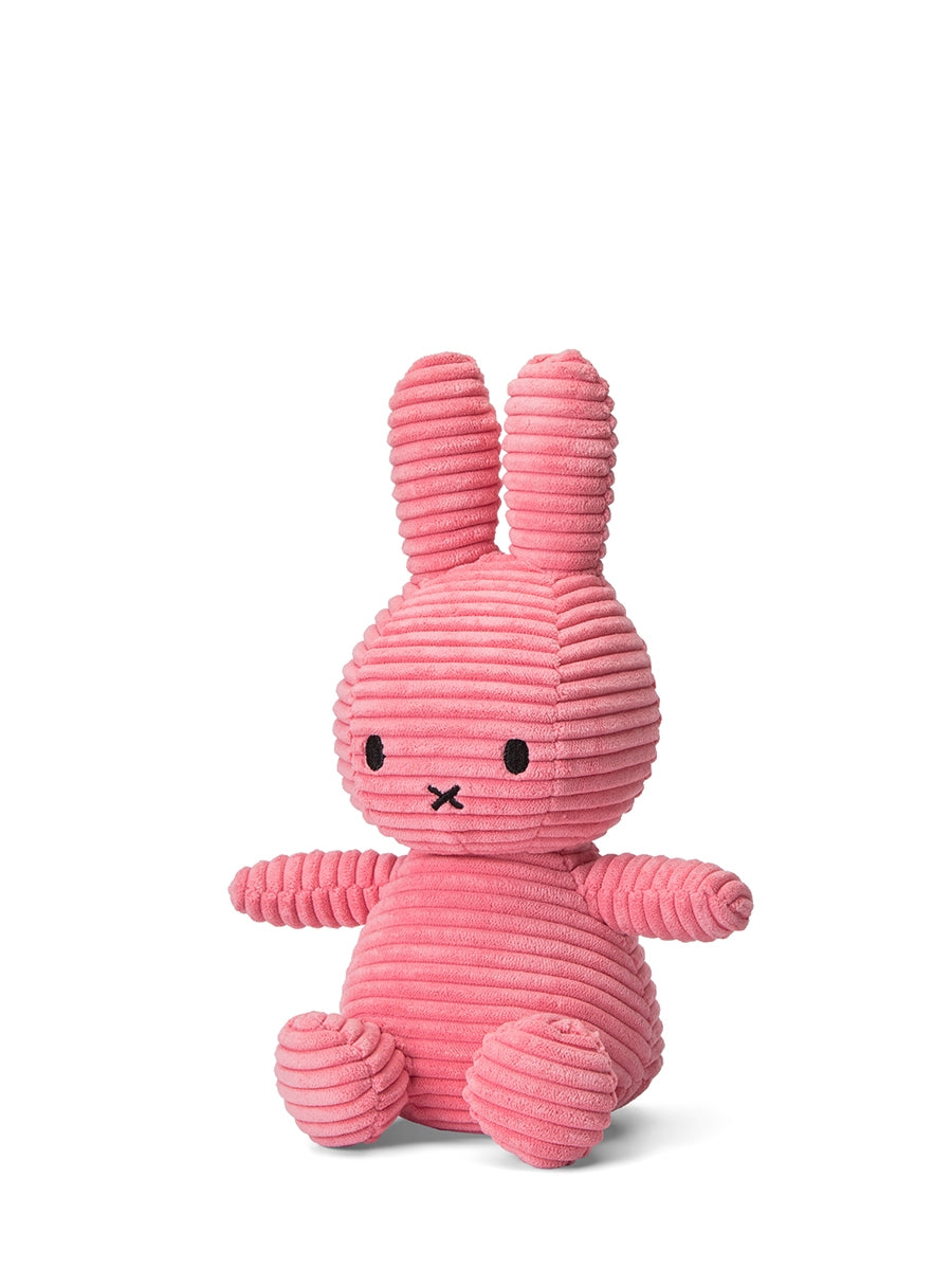 Peluche Miffy Bon Ton Toys velours cotele rose bubblegum, polyester recycle