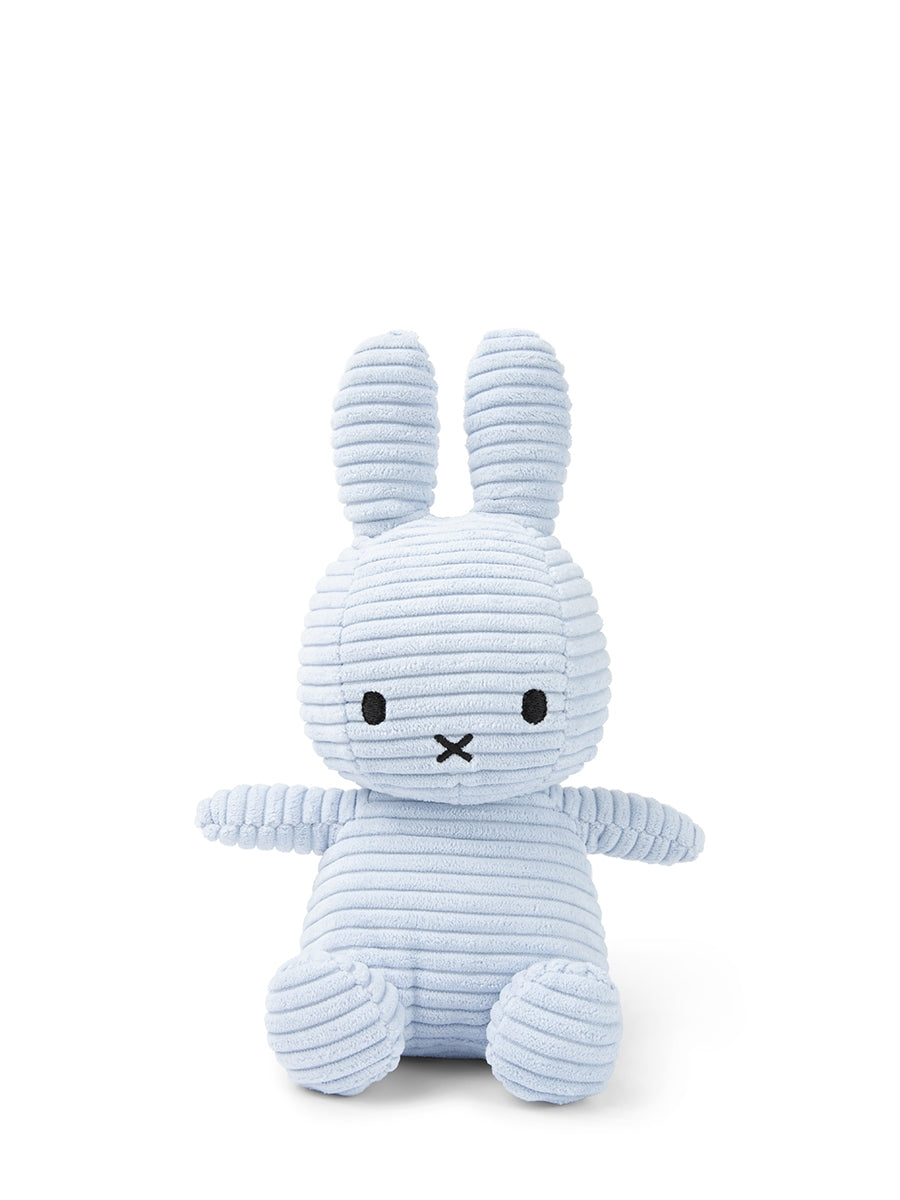 Peluche Miffy Bon Ton Toys velours cotele bleu glace 23 cm
