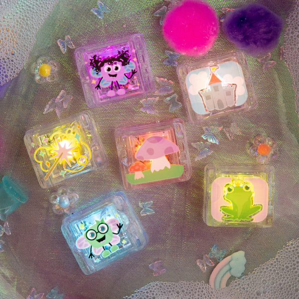 Fantastic Fairies Light-Up Cubes, pack de 6 cubes lumineux pour le bain