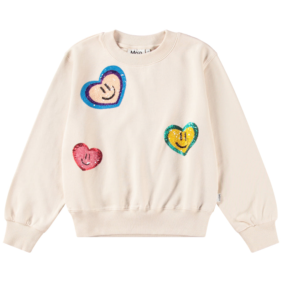 Sweat Shirt Marge Sequin Hearts