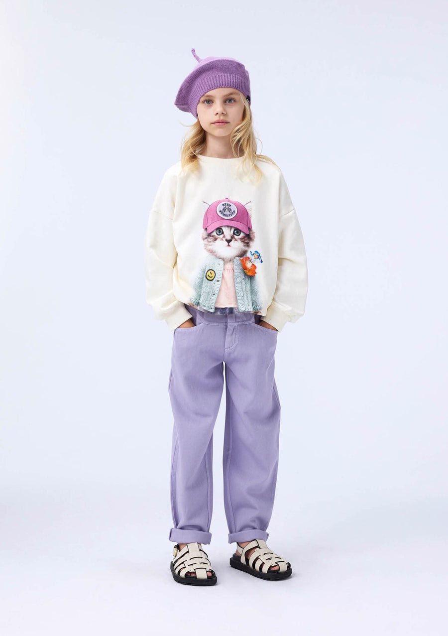 Woven pants Agustine Faded Purple