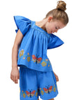 Shorts S Ally Blue Flower