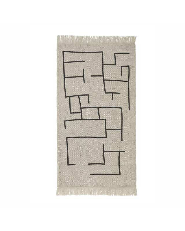 Tapis géométrique gris 90x130 cm