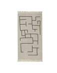Tapis géométrique gris 90x130 cm