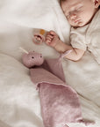 Doudou mouchoir Dino lin rose NEO