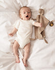Doudou mouchoir Dino lin beige NEO
