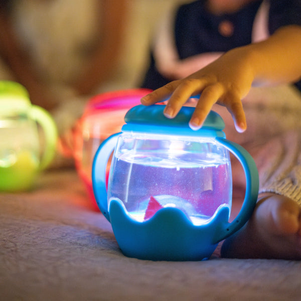 Bocal sensoriel Glo Pals à fermeture sécurisée, défilé de couleurs apaisantes pour un temps calme