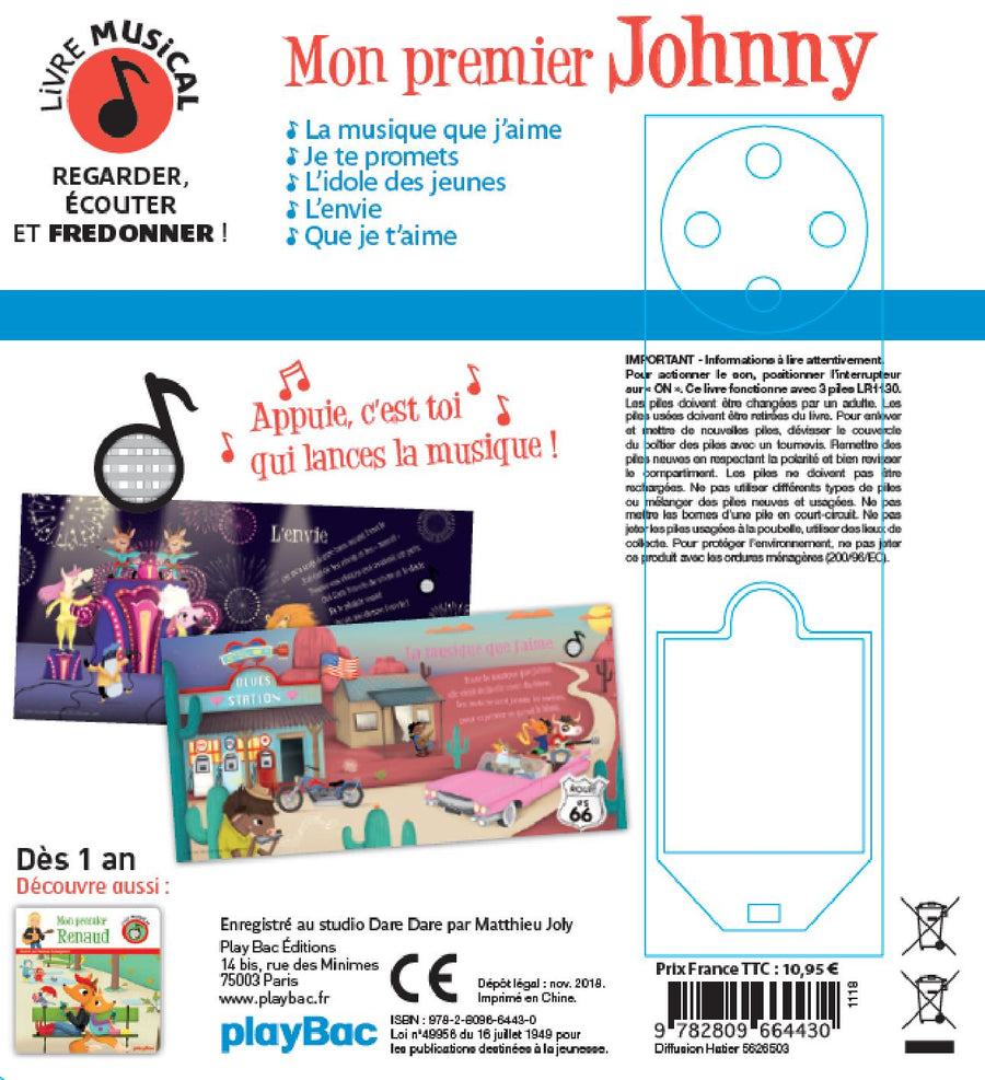 Livre musical - Mon premier Johnny