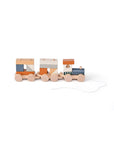 Train en blocs marron