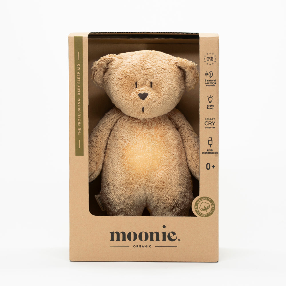 Ourson veilleuse Nature Bio Cappuccino beige Moonie, vue 4 du produit