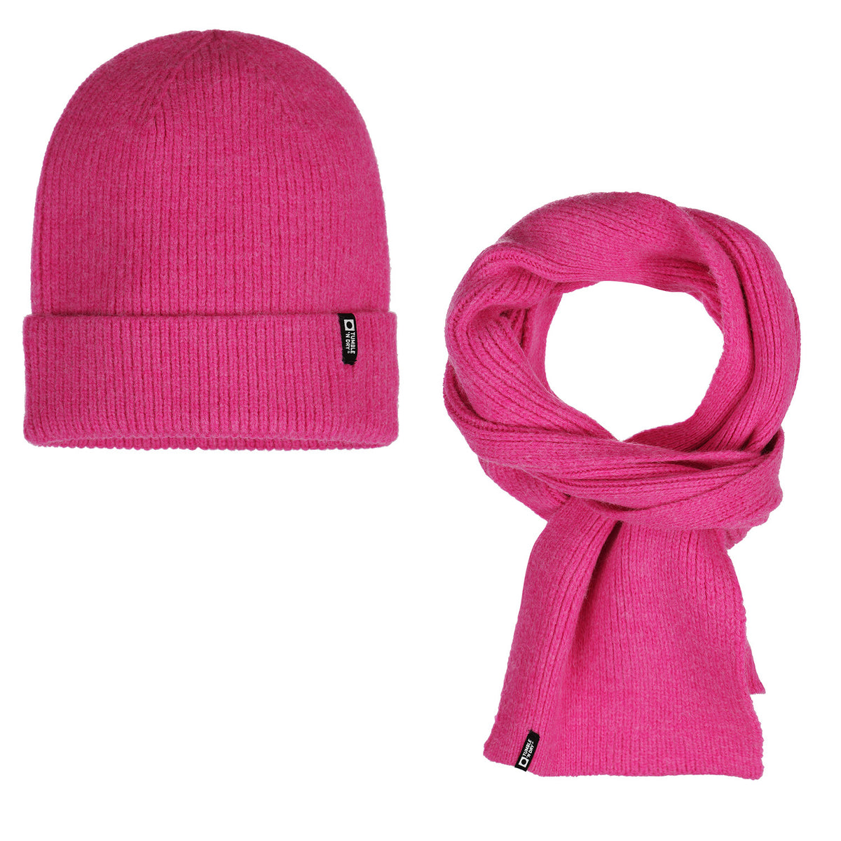 Beanie &amp; Scarf Pink Glo
