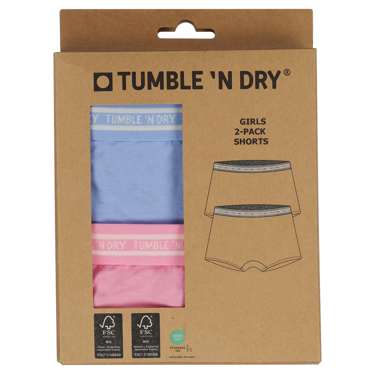 Tumble Short 2 pack Girls rosebloom