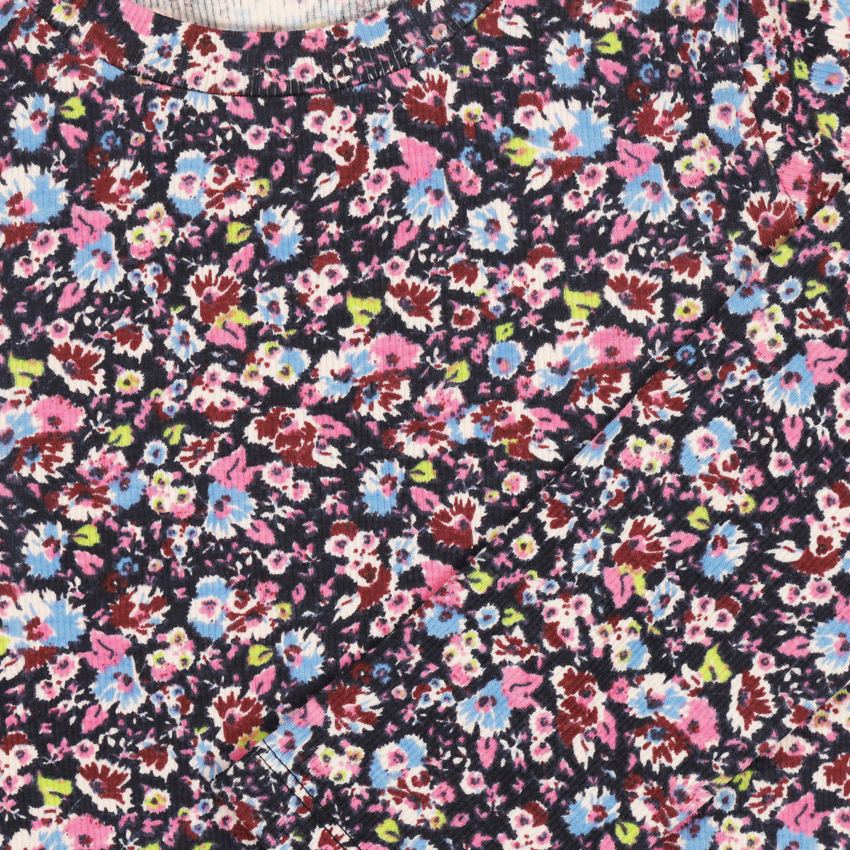 Long sleeve t-shirt Fleurs pale peach