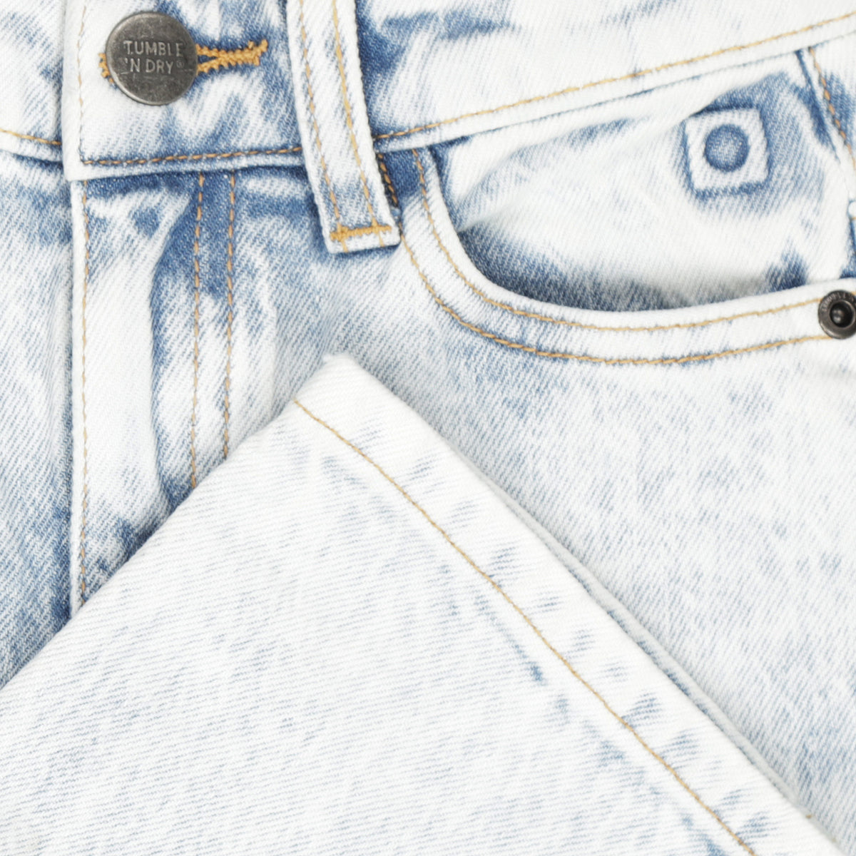 Jean Straight denim bleach