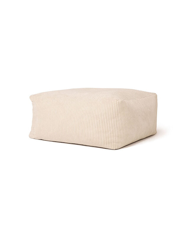 Pouf blanc cassé