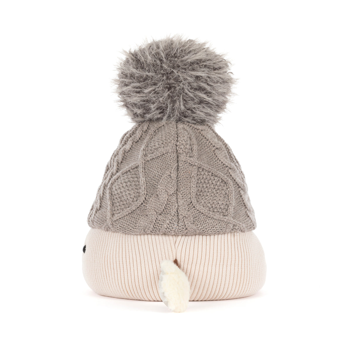 Peluche bonnet à pompon Amuseables Pomilly Jellycat, grise