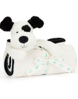 Bashful Black & Cream Puppy Blankie