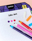 Carnet de coloriage boulangerie French Baguette OMY avec stickers, mise en situation