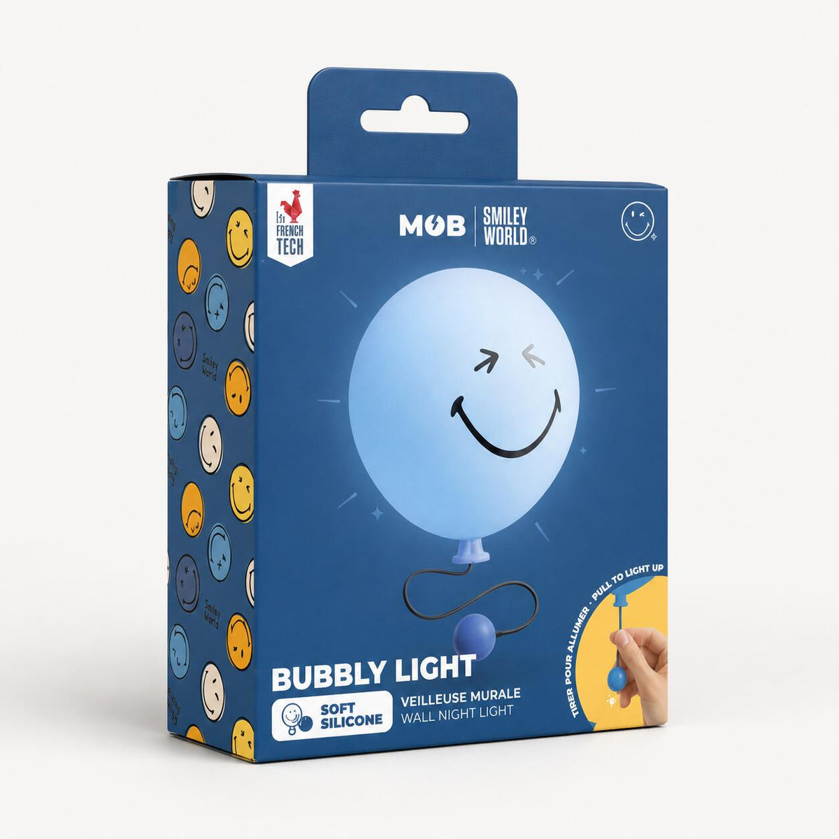 Veilleuse ballon bleue pour enfant Bubbly Light Smiley World MOB, vue 4