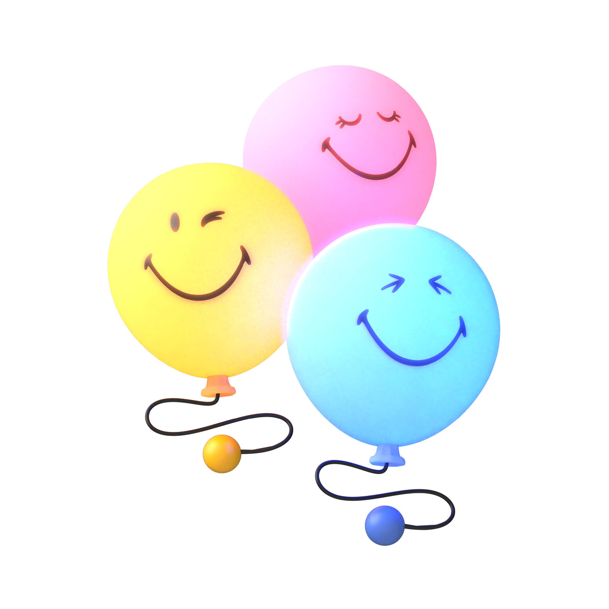 Veilleuse ballon bleue pour enfant Bubbly Light Smiley World MOB, vue 3