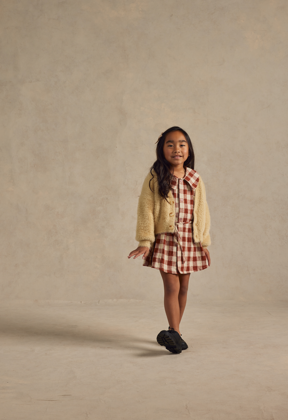 Olive Dress Ruby Plaid