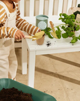 Ensemble table et canapé de jardin blanc