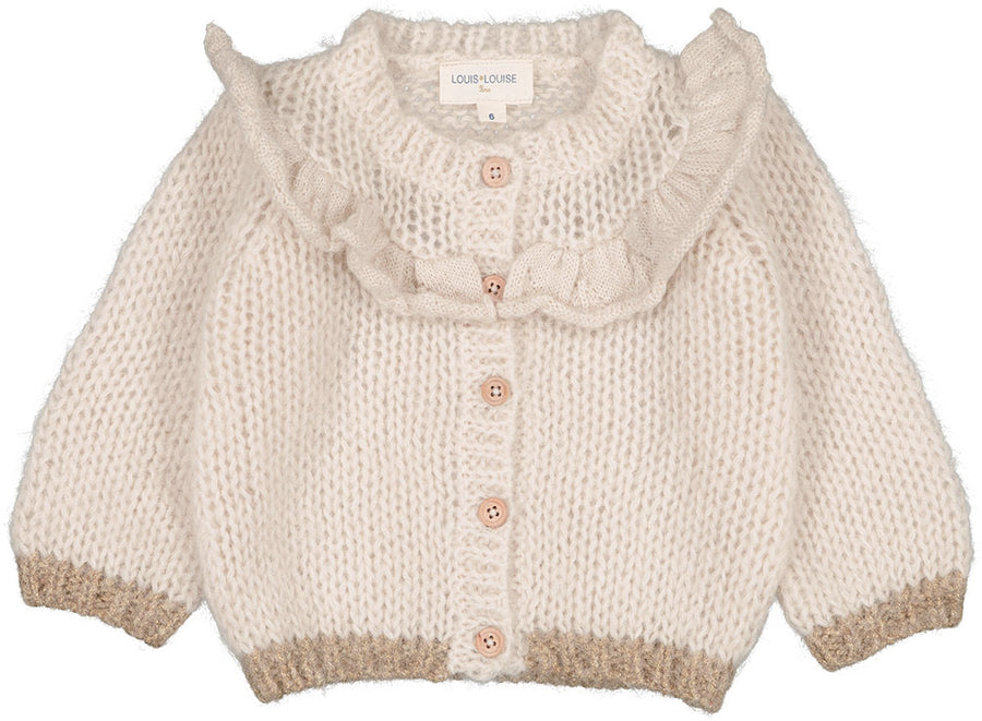 Cardigan Emeline Knitted Mohair Cream