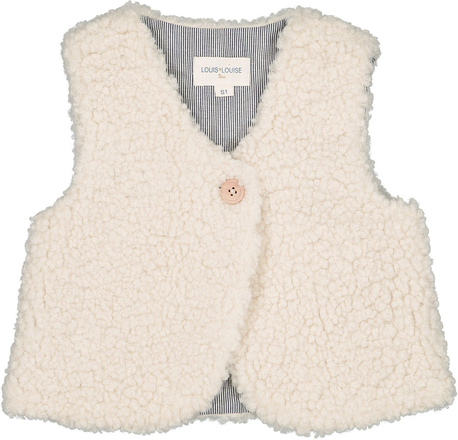 Cardigan Vava Fake Fur Cream