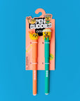Duo de stylos effaçables Pen Buddies Mewchi et Noo OMY, vue d'ensemble