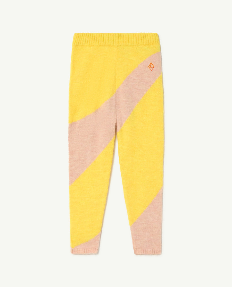 Bicolor Crow Kids Pants Yellow Logo