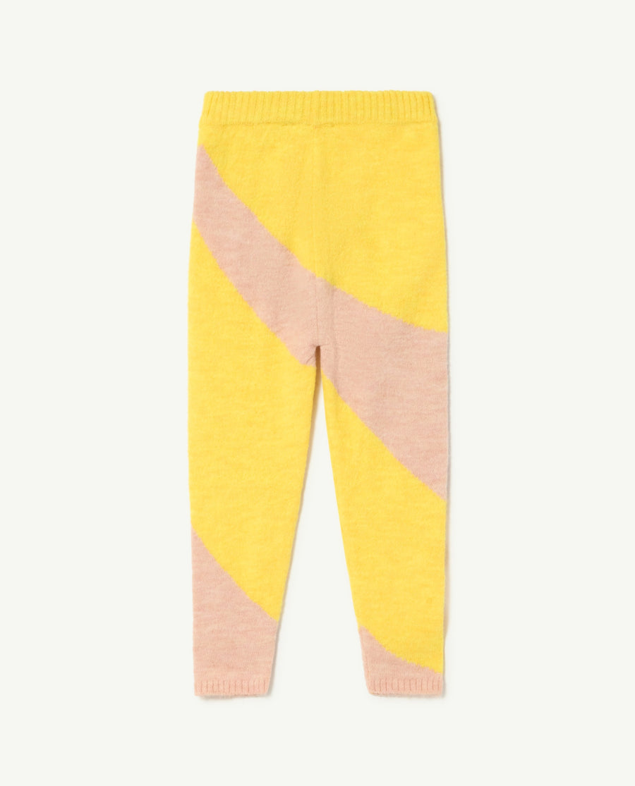 Bicolor Crow Kids Pants Yellow Logo