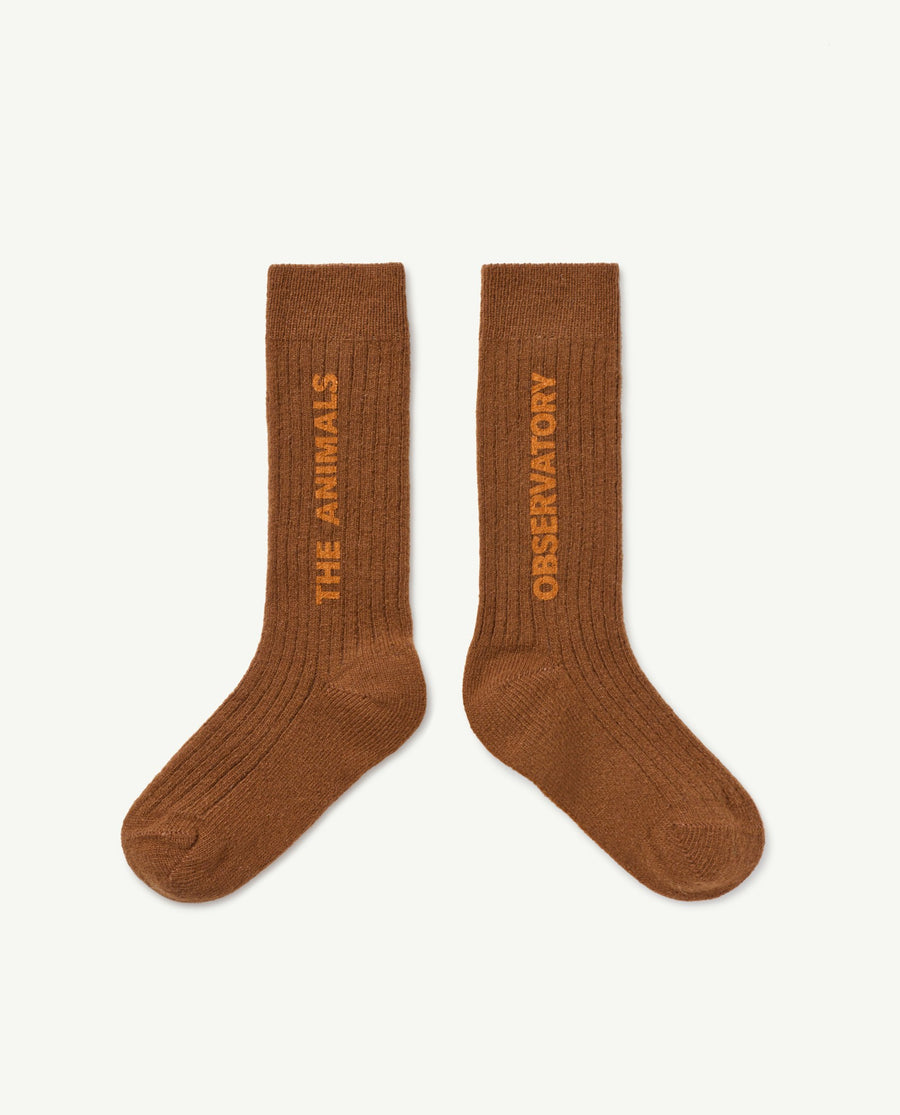 Snail Kids Socks Brown