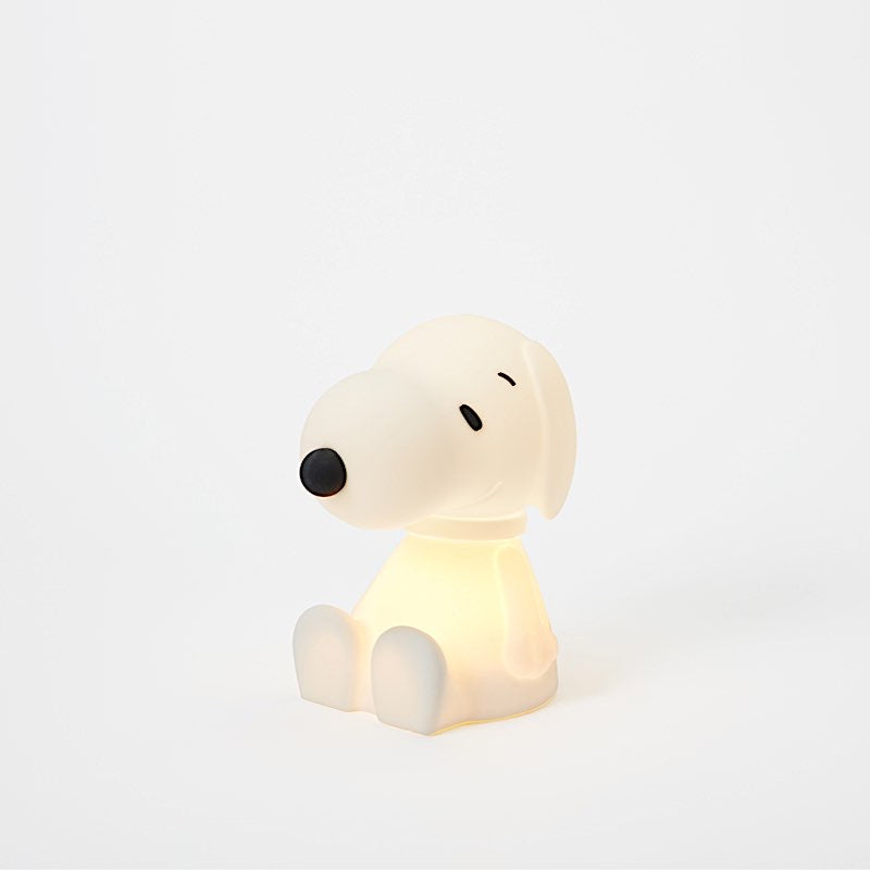 Veilleuse First Light Snoopy Mr Maria allumee, silicone blanc