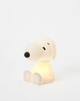 Veilleuse First Light Snoopy Mr Maria allumee, silicone blanc