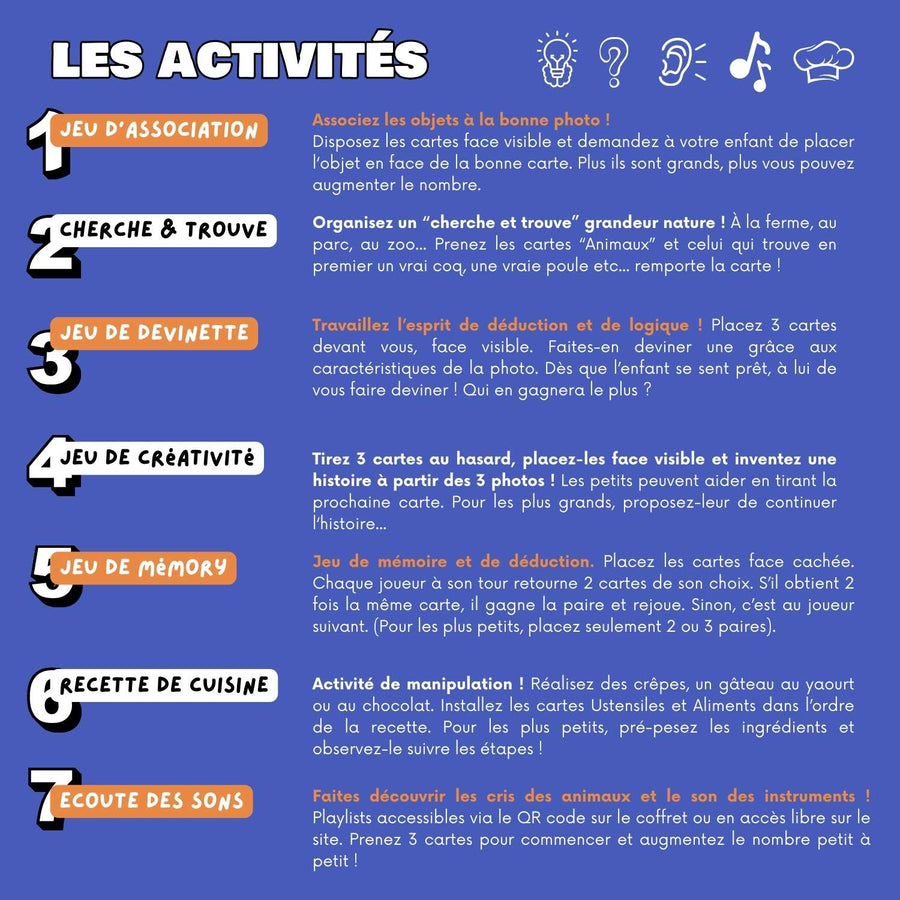 Giga Mondy, cartes de nomenclature Montessori