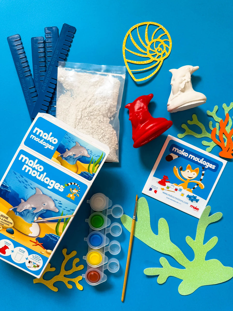 Mako moulages Le dauphin et son bébé