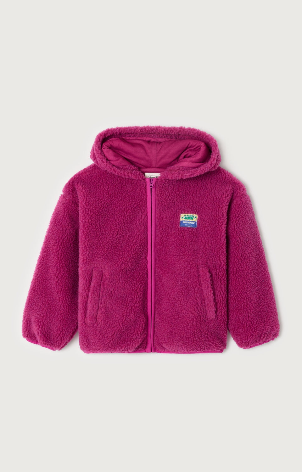 Veste Courte Ml Capuche Zippee Fuchsia