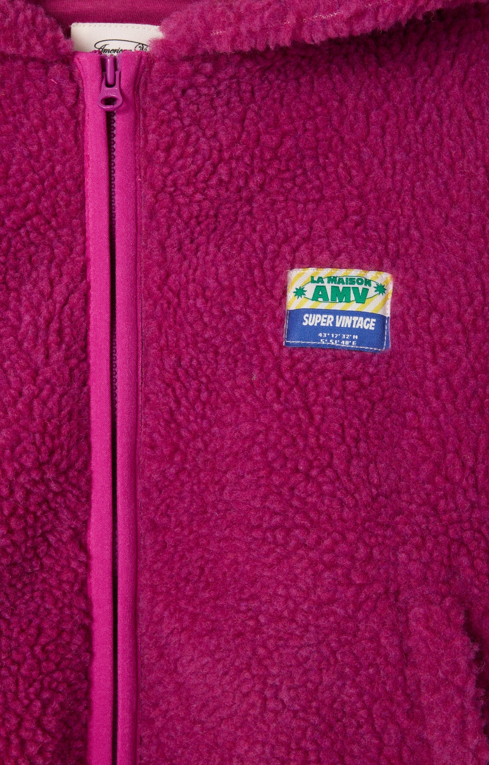 Veste Courte Ml Capuche Zippee Fuchsia