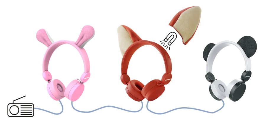 KIDYEARS - Casque Audio filaire - Loup