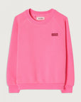 Sweat Ml Col Rond Rose Fluo