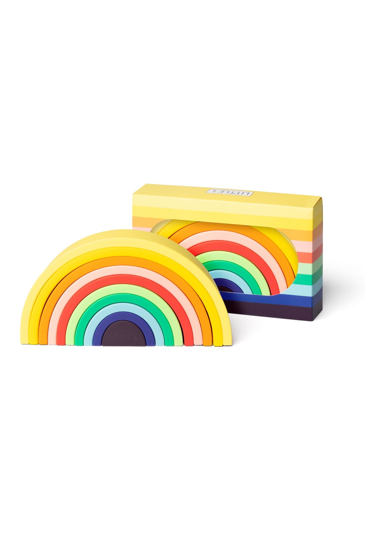 Jouet à empiler Little L Big Rainbow, éveil sensoriel et motricité fine pour bébé et enfant
