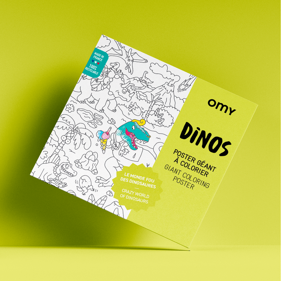 Poster A Colorier - Dinos - 100 X 70