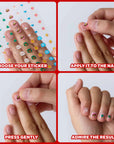 Stickers pour ongles de Noël Ho ho ho OMY, 140 motifs enfant, mise en situation