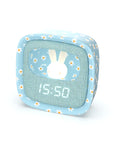Réveil veilleuse Billy Clock Blue Flower pour enfant MOB, heure et date affichées sur l'écran