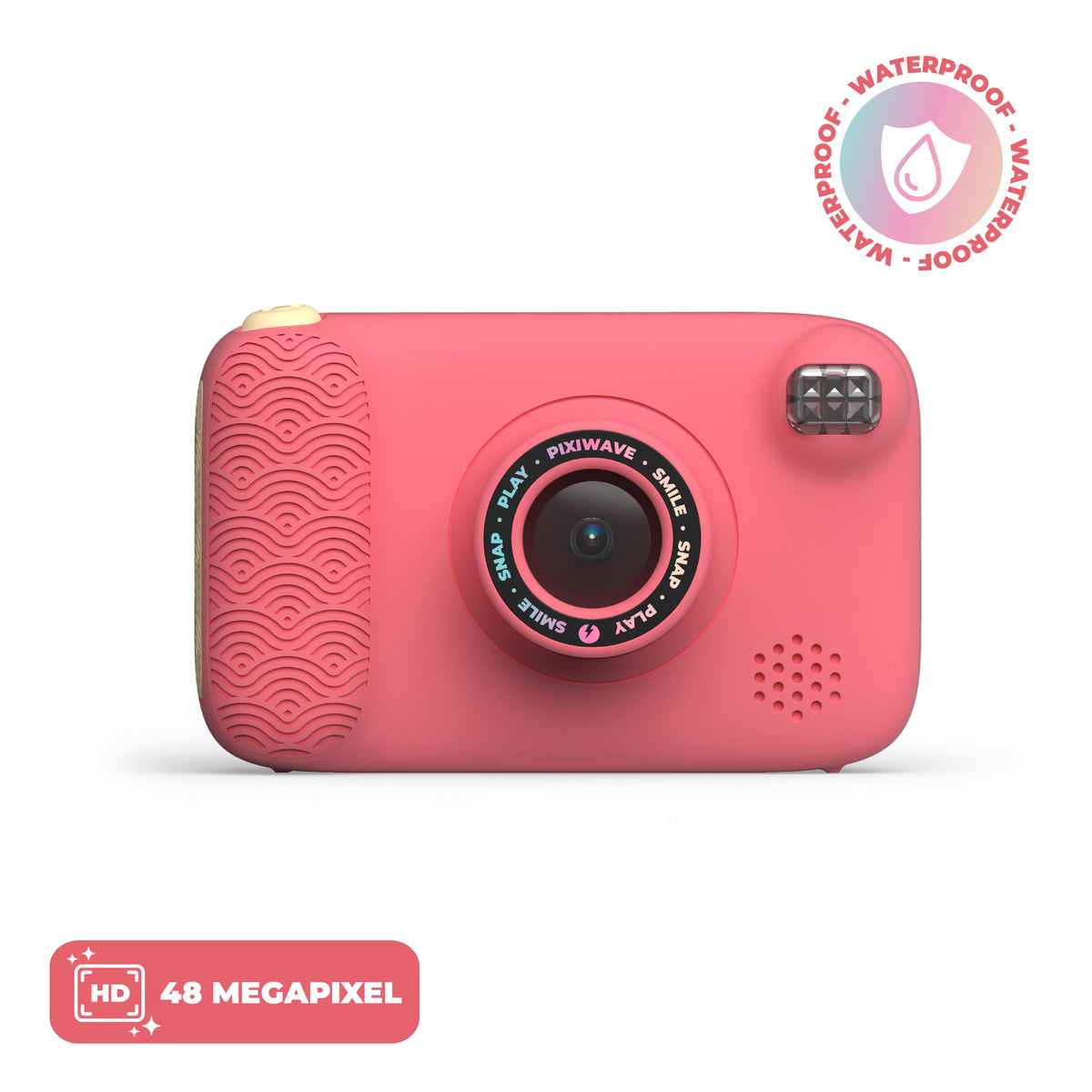 Appareil photo enfant waterproof corail Pixiwave MOB, vue 2