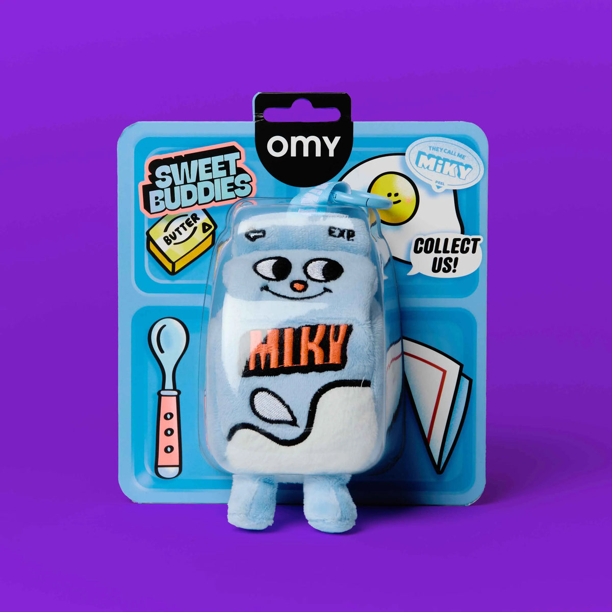 Mini peluche Miky en forme de brique de lait, Sweet Buddies OMY