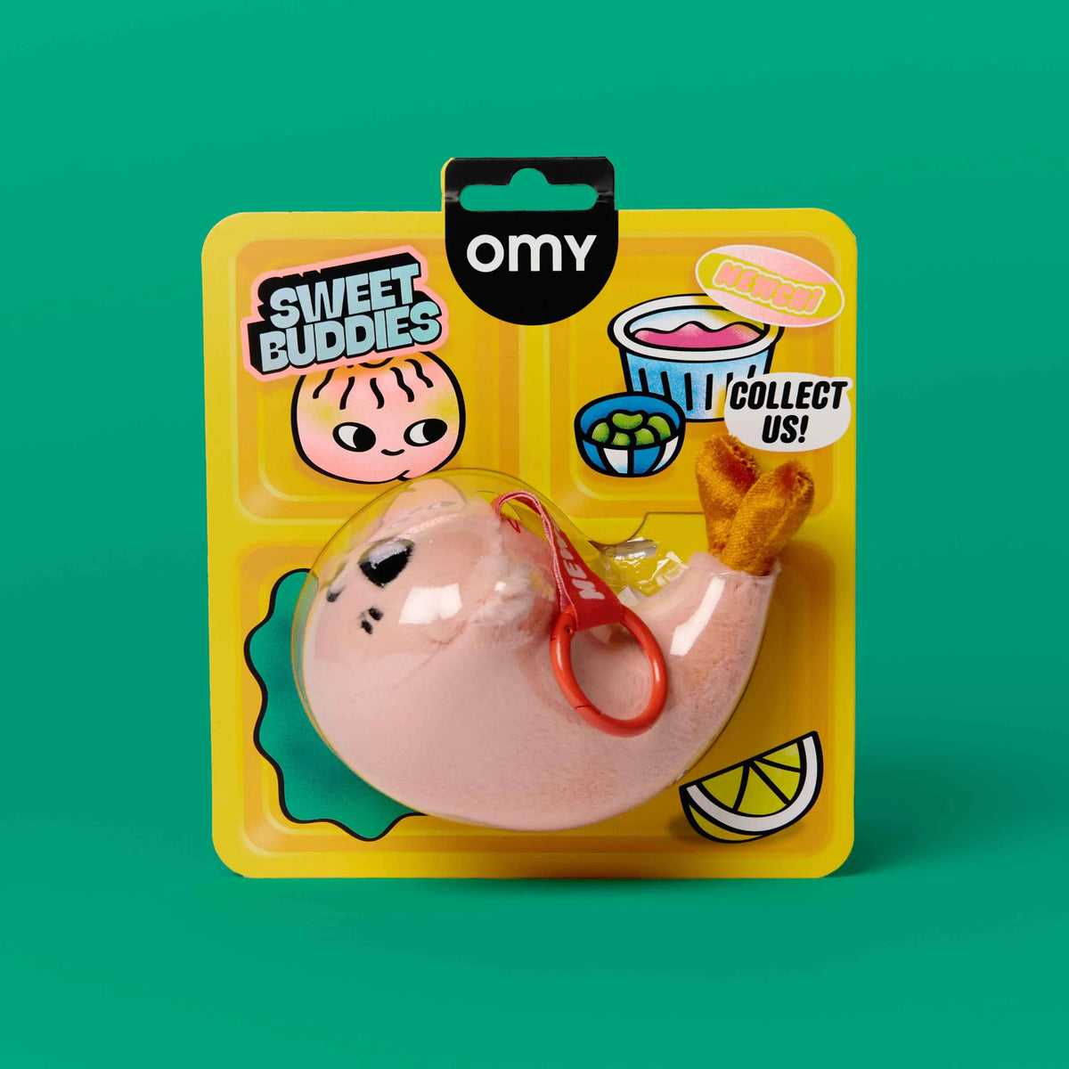 Mini peluche Mewchi en forme de crevette tempura, Sweet Buddies OMY