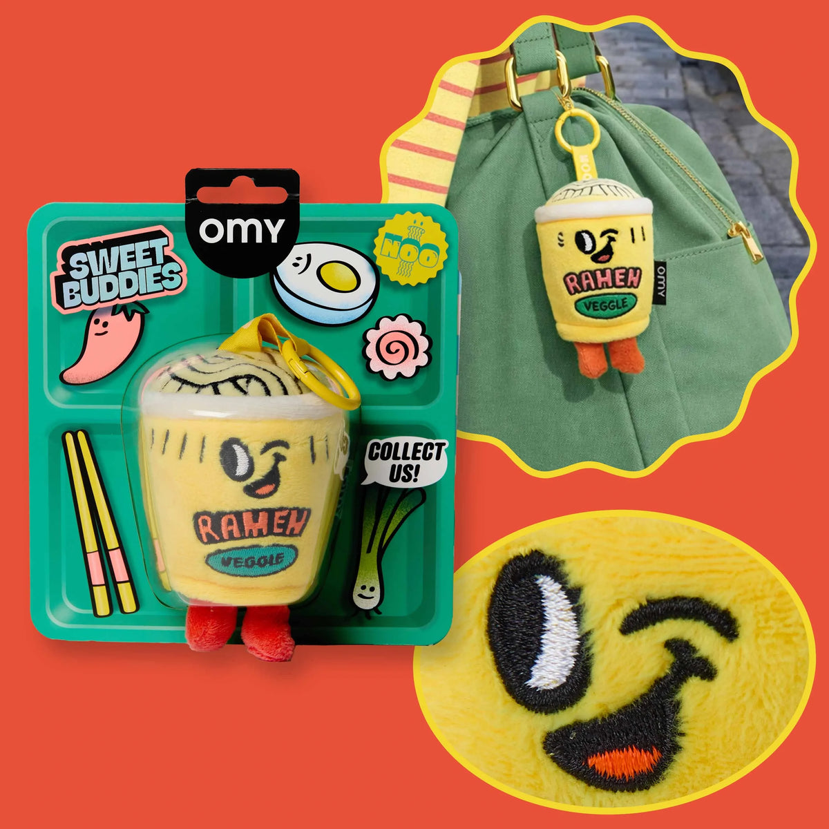 Peluche porte-clés Noo Sweet Buddies OMY et détails du produit
